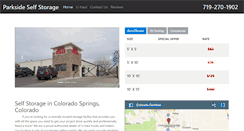 Desktop Screenshot of parksideselfstorage.com
